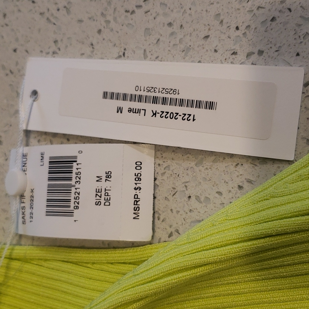 Jonathan Simkhai Andrea Rib Halter in Lime - Picture 12 of 15